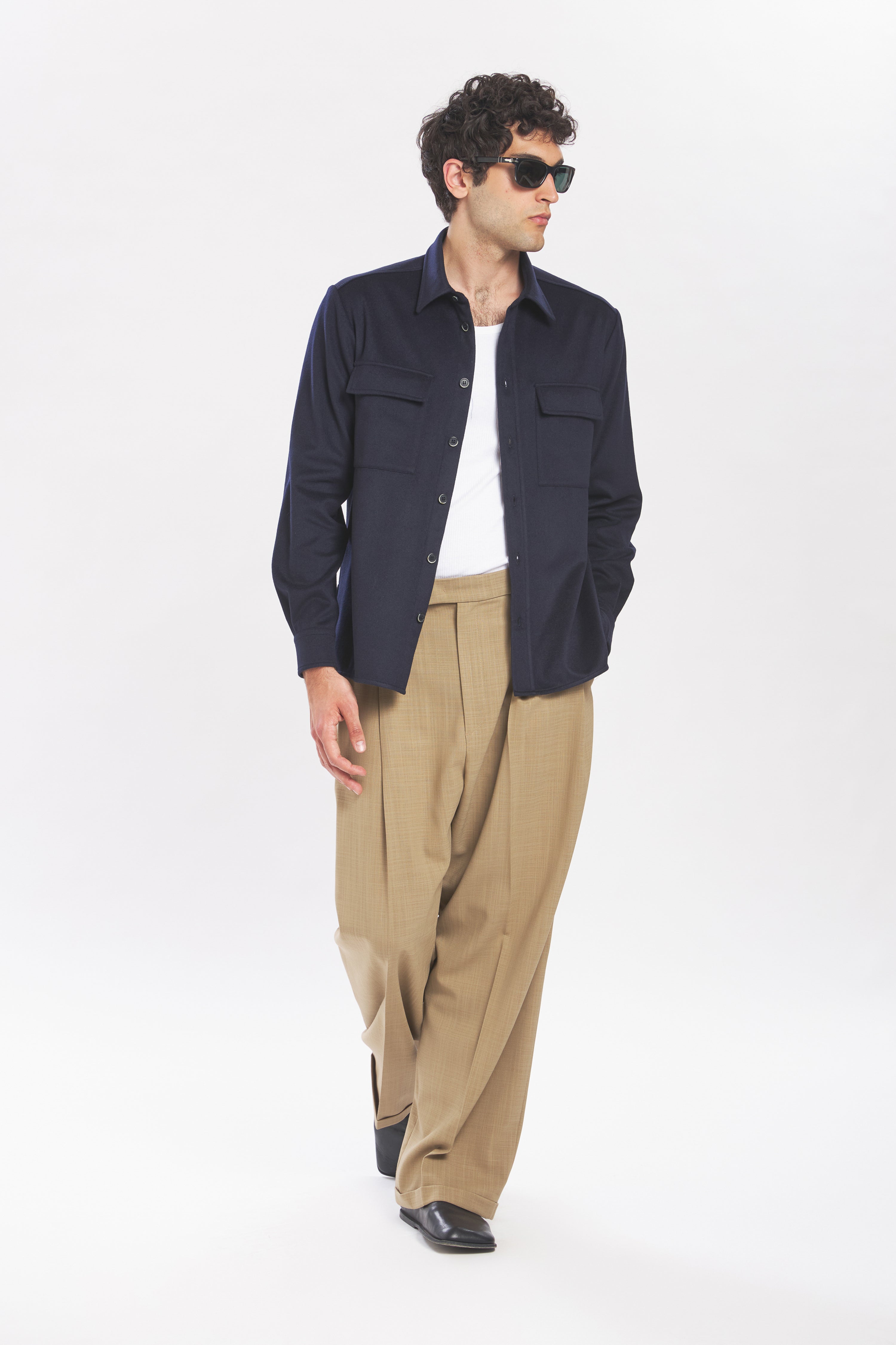 Camicia Den Cachemire Navy