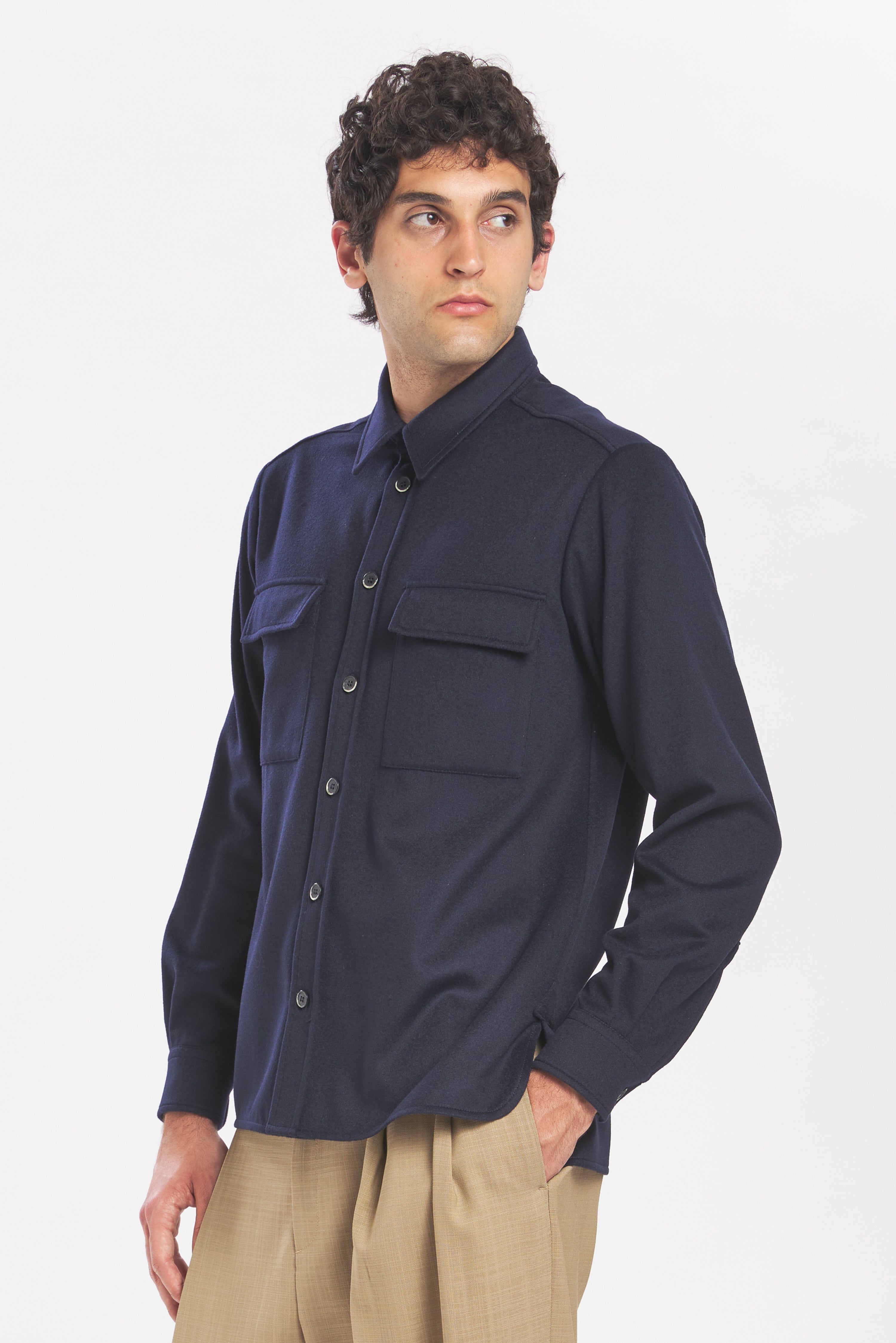 Camicia Den Cachemire Navy