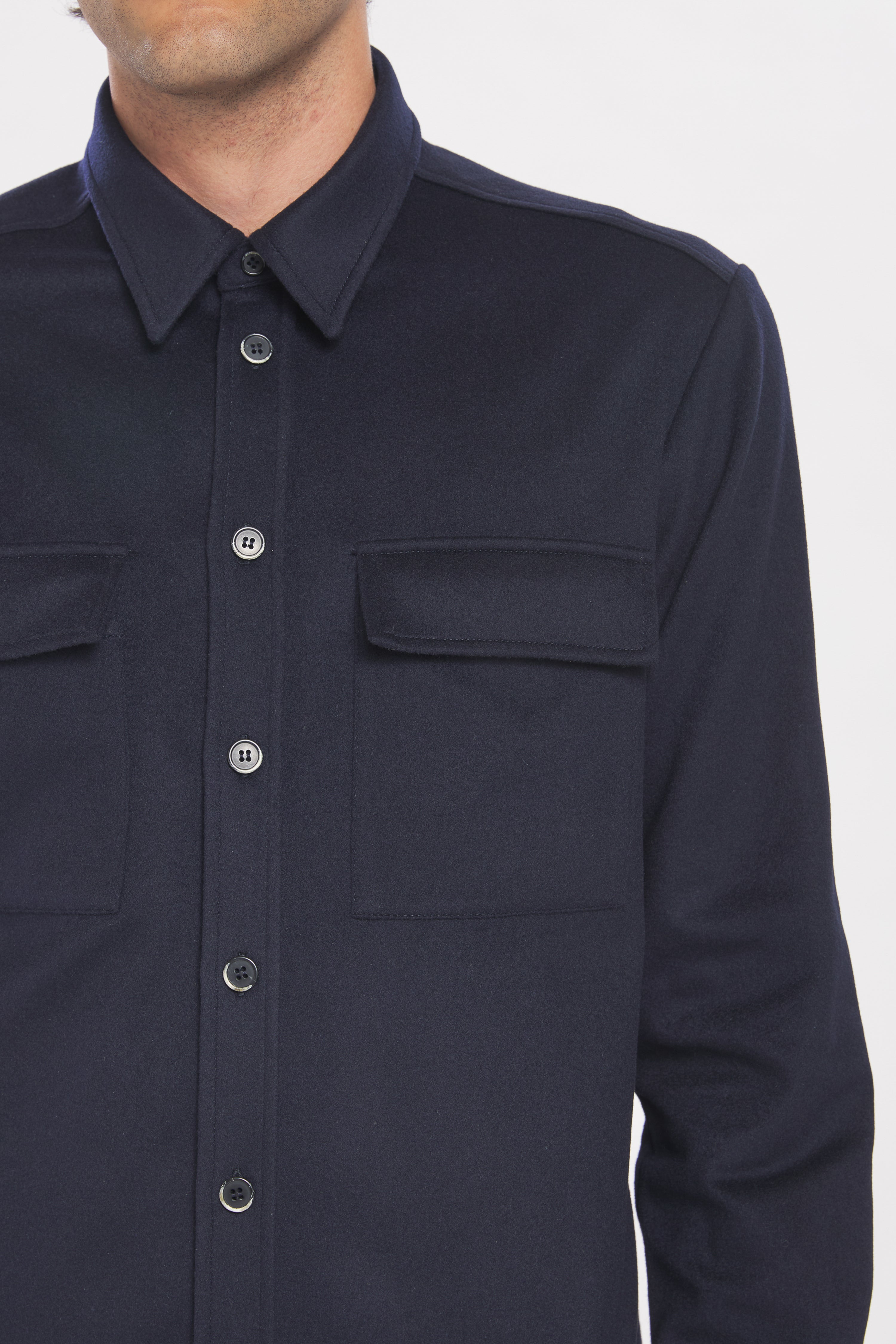Camicia Den Cachemire Navy