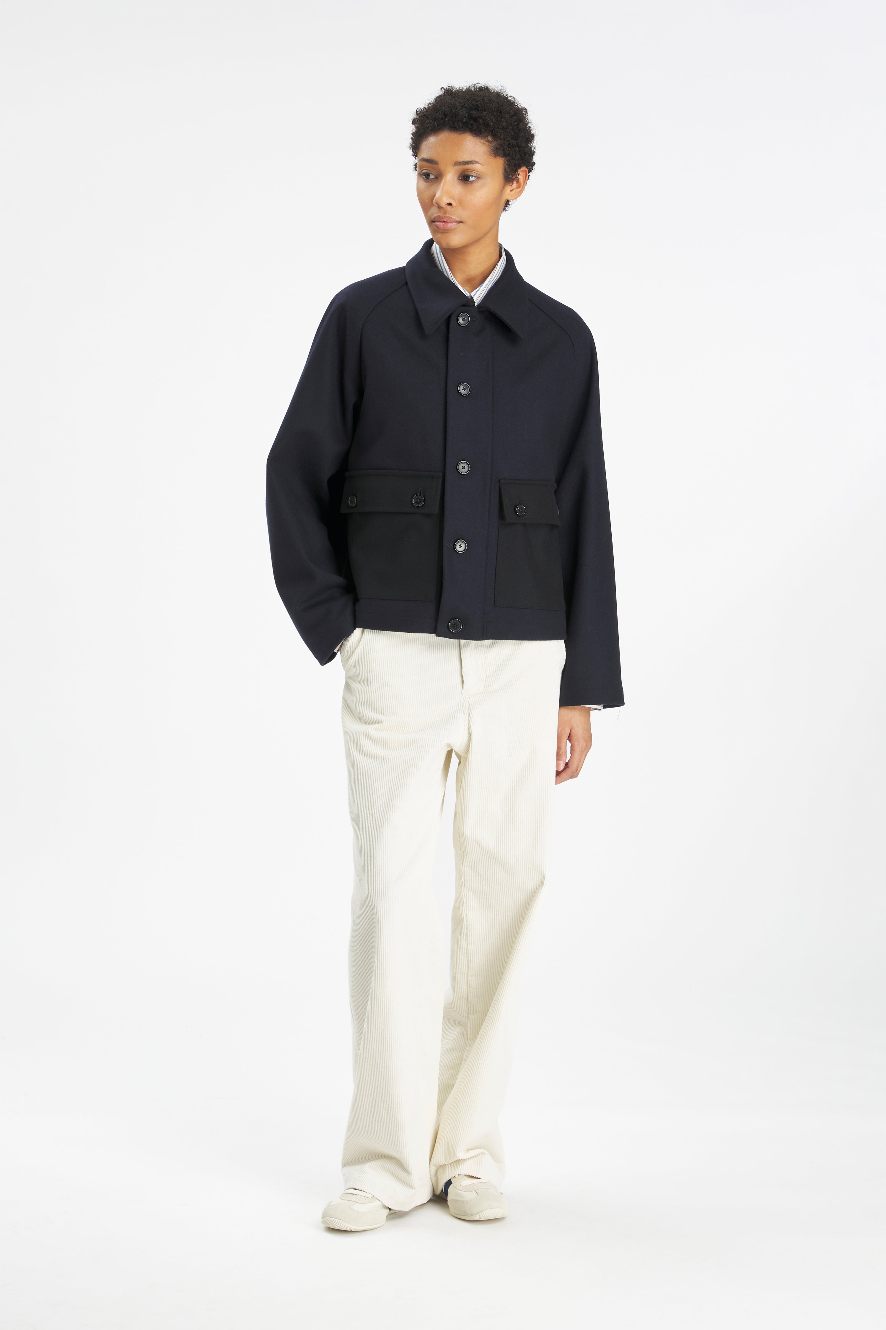 Coat Aria Caramal Patchwork