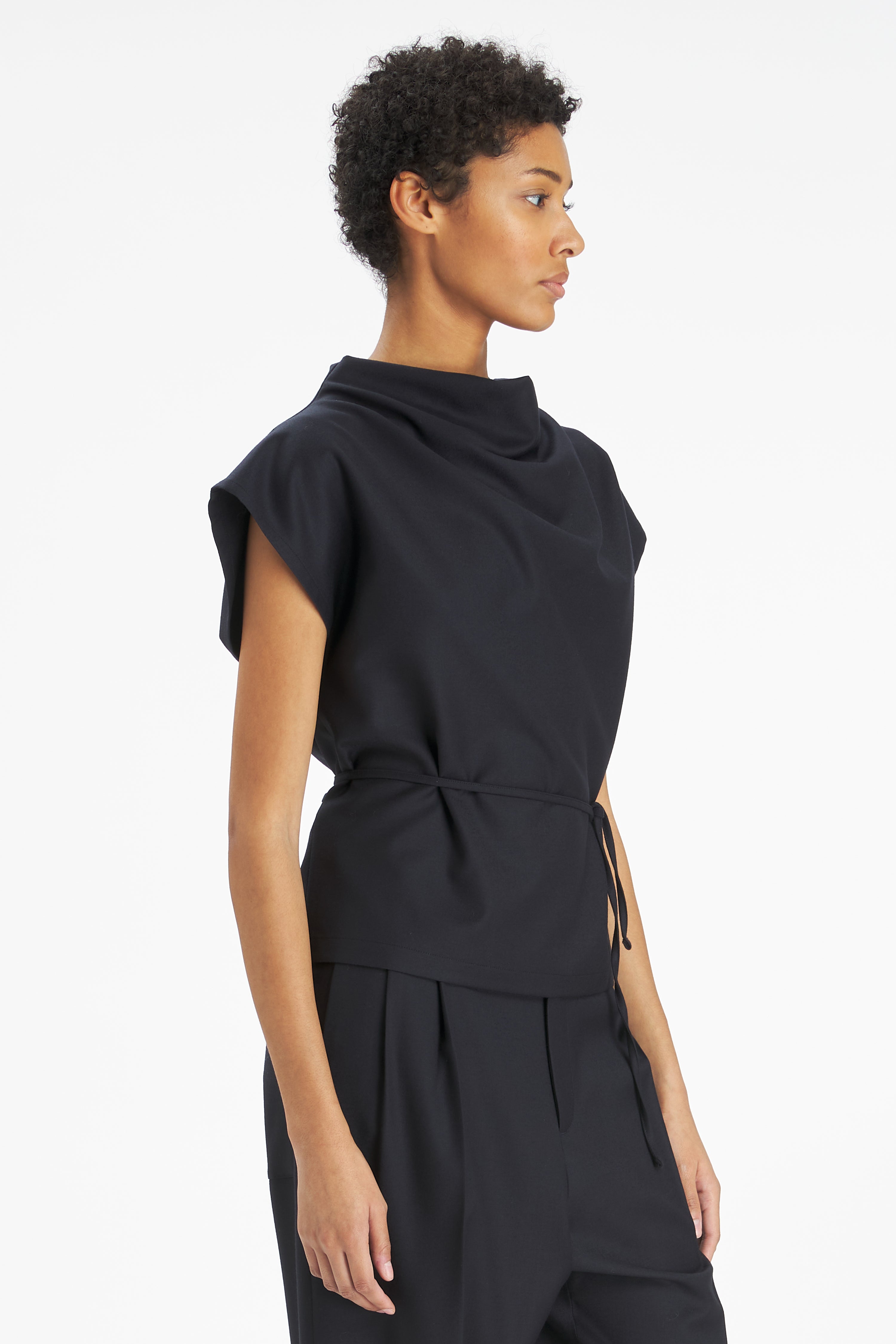 Top Bianchina Flan Navy