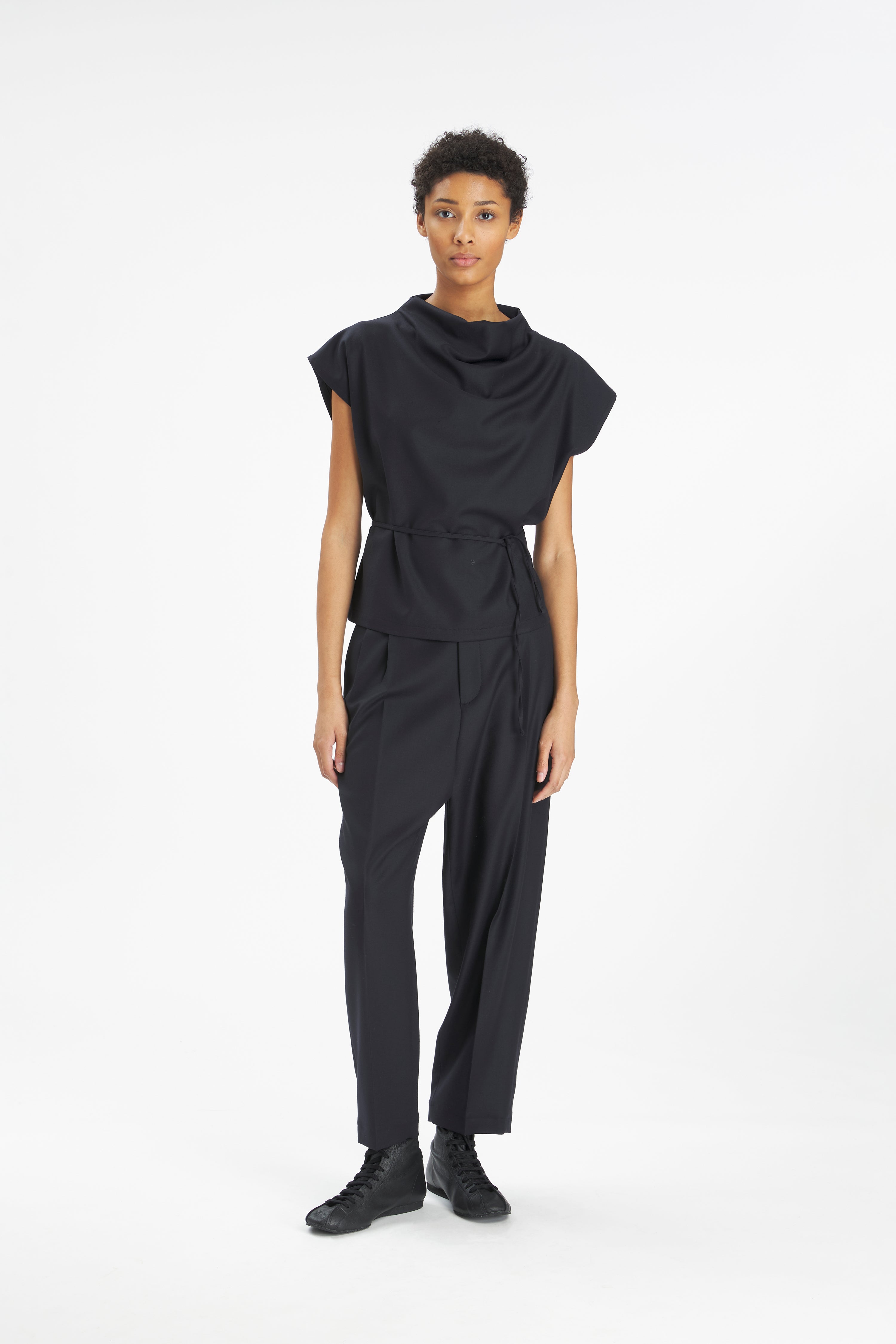 Top Bianchina Flan Navy