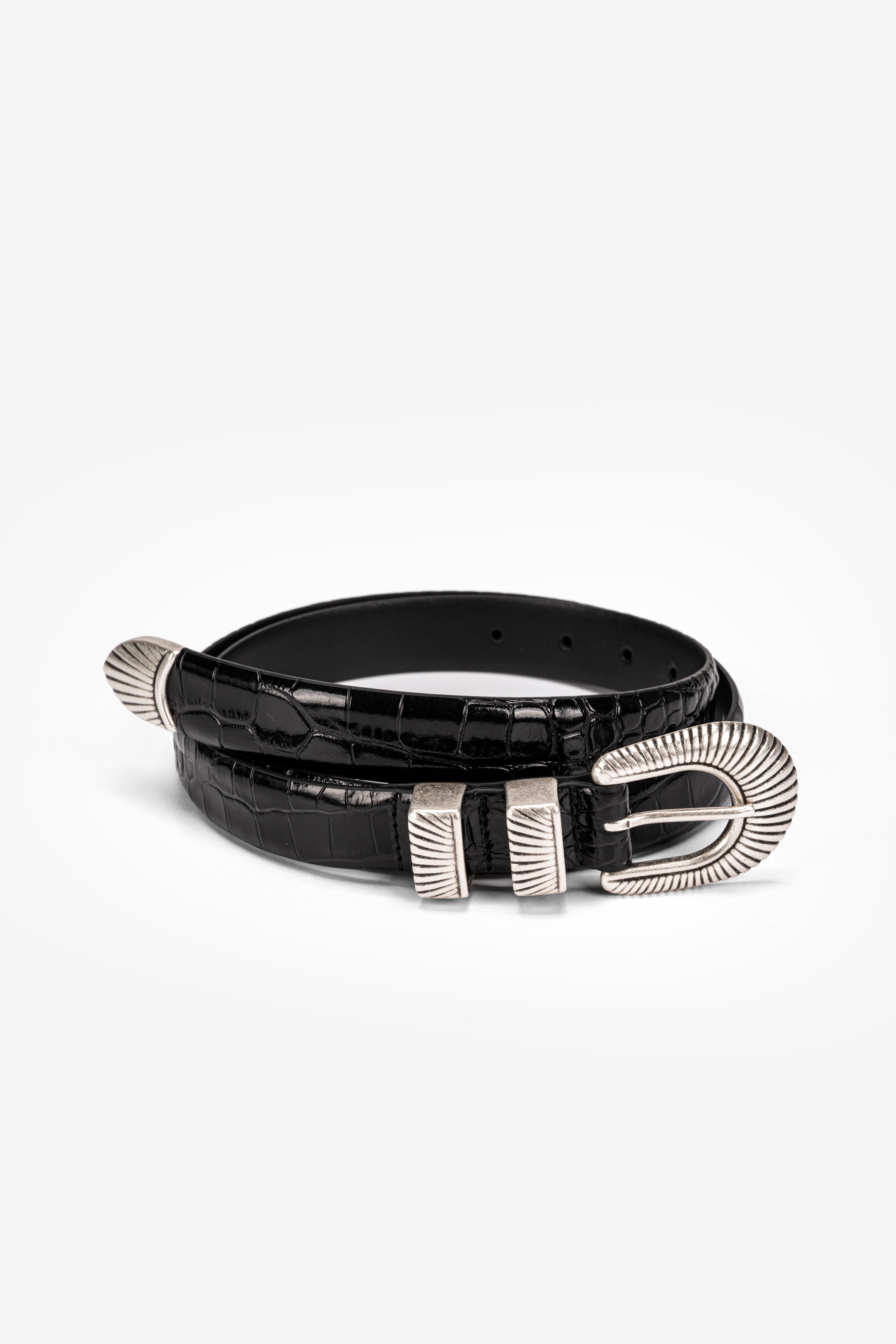 Belt Cinta Croco Nero