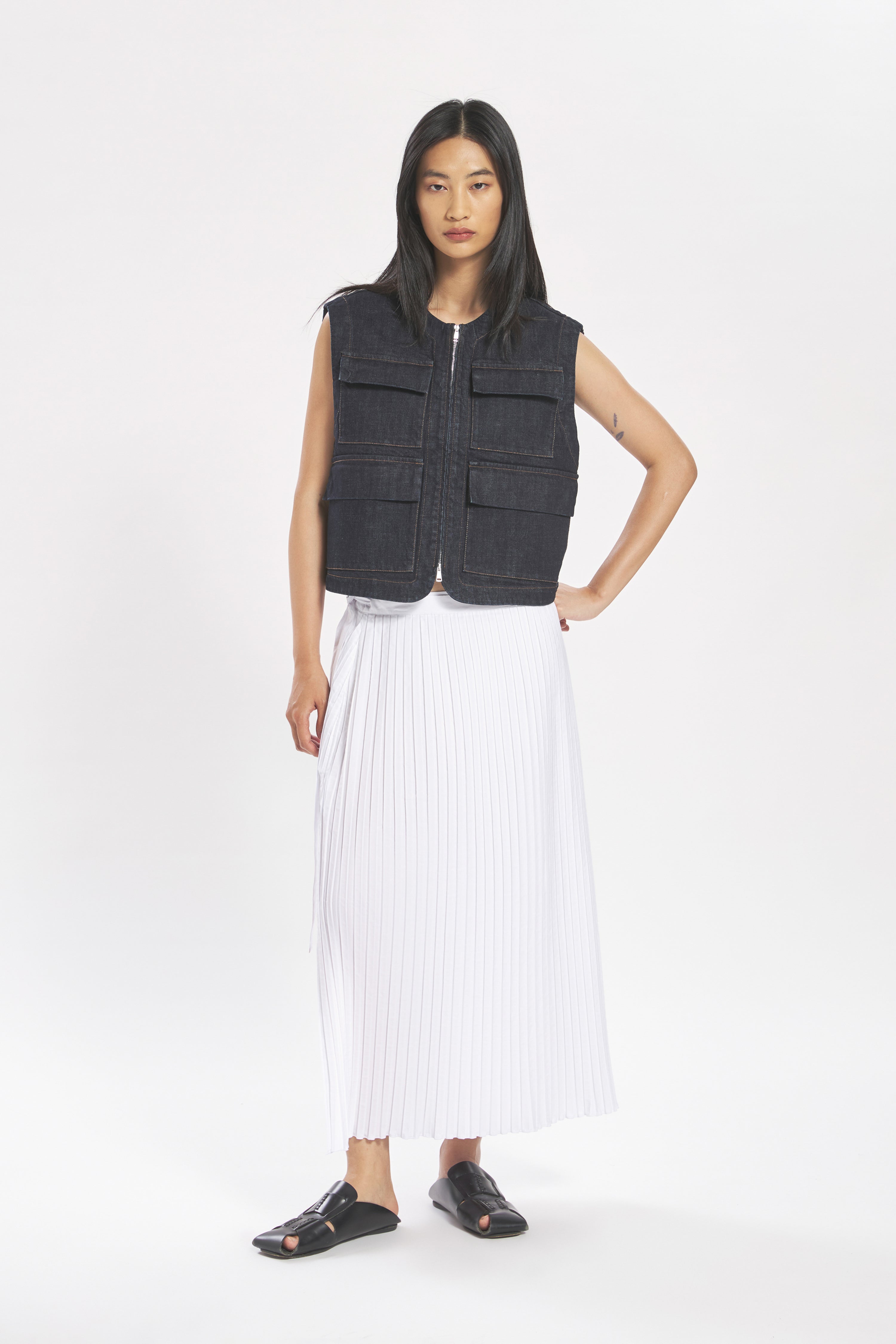 Skirt Lucietta Plico Bianco