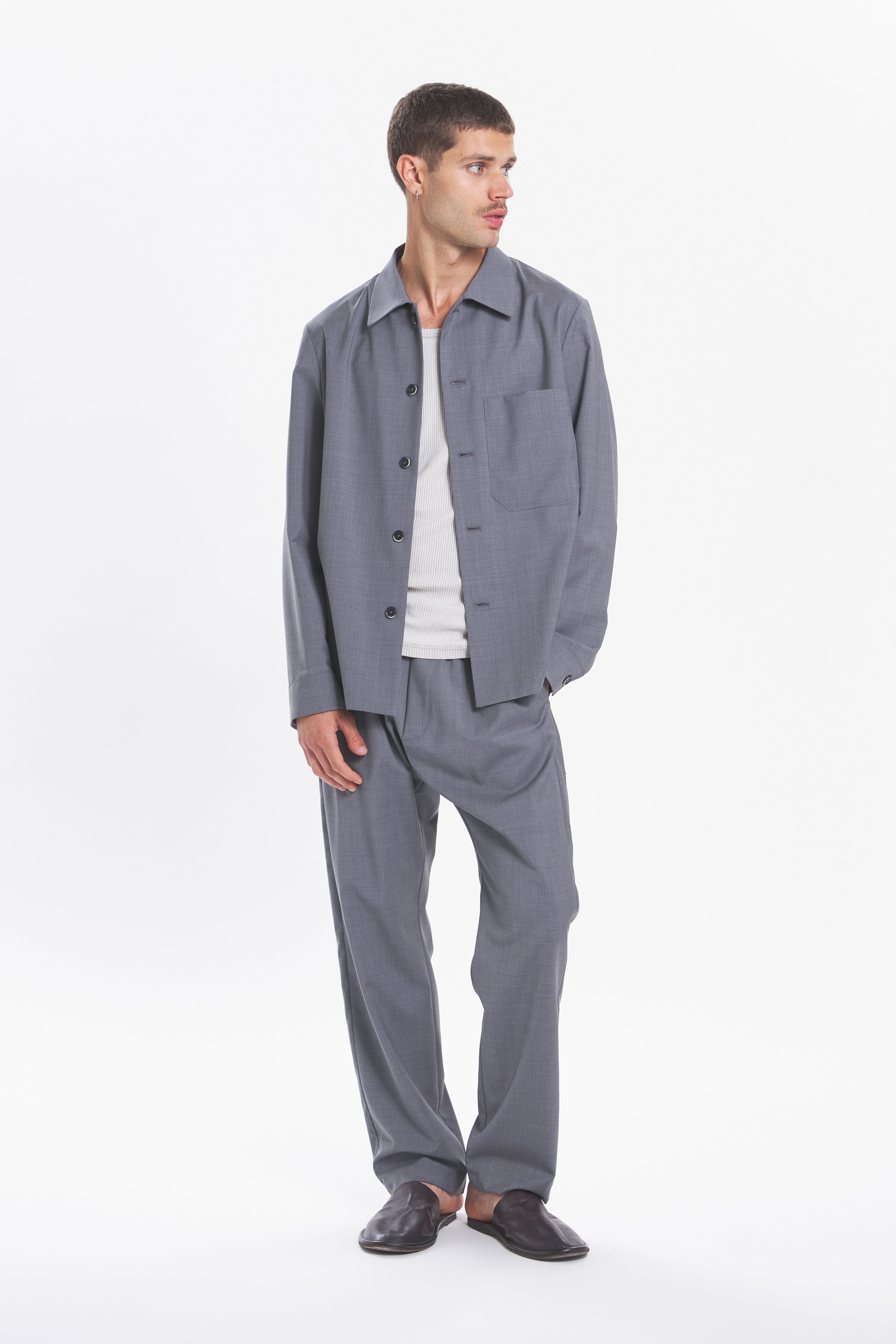 Overshirt Cedrone Tropical Grigio