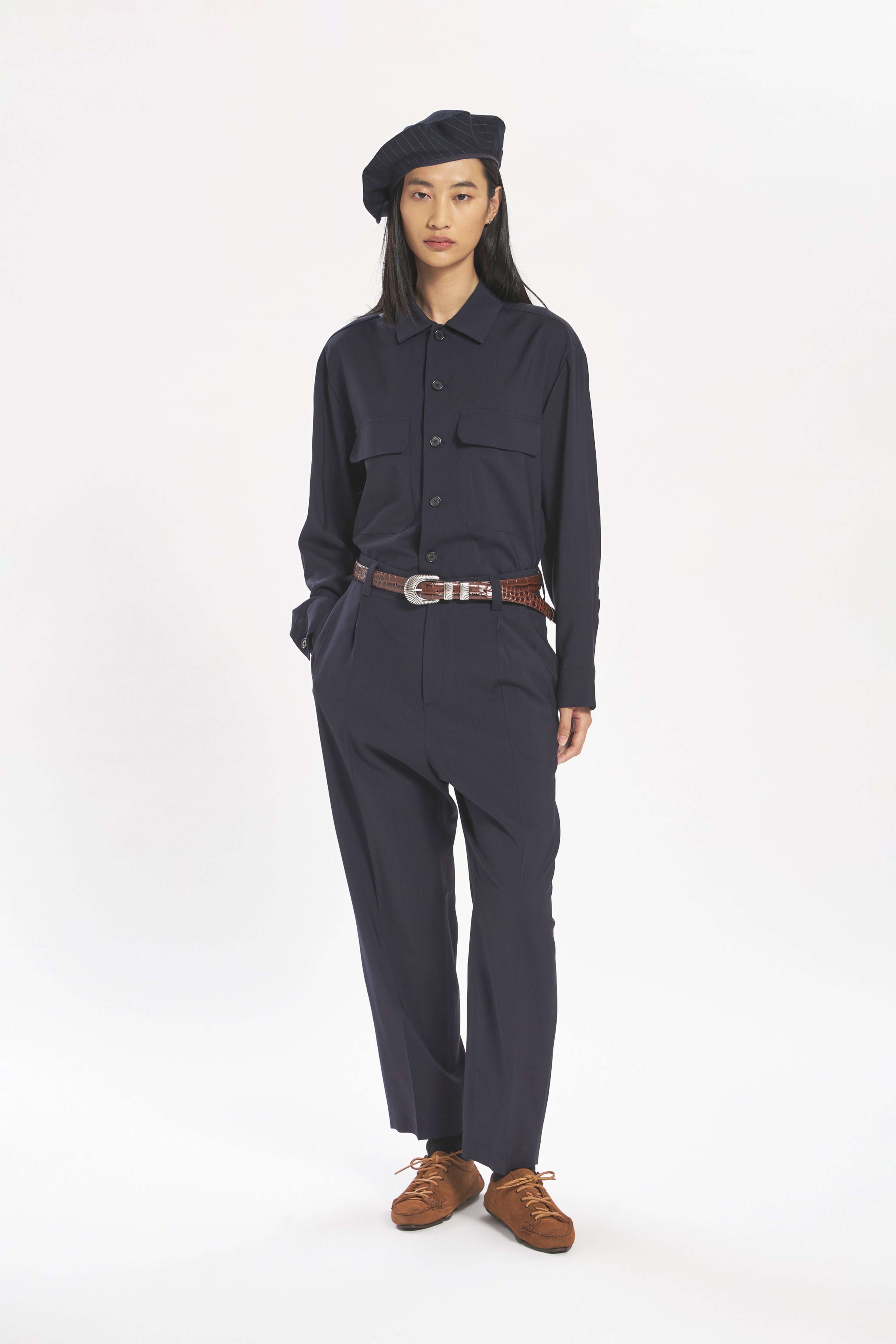 Trousers Roxanne Tropical Navy