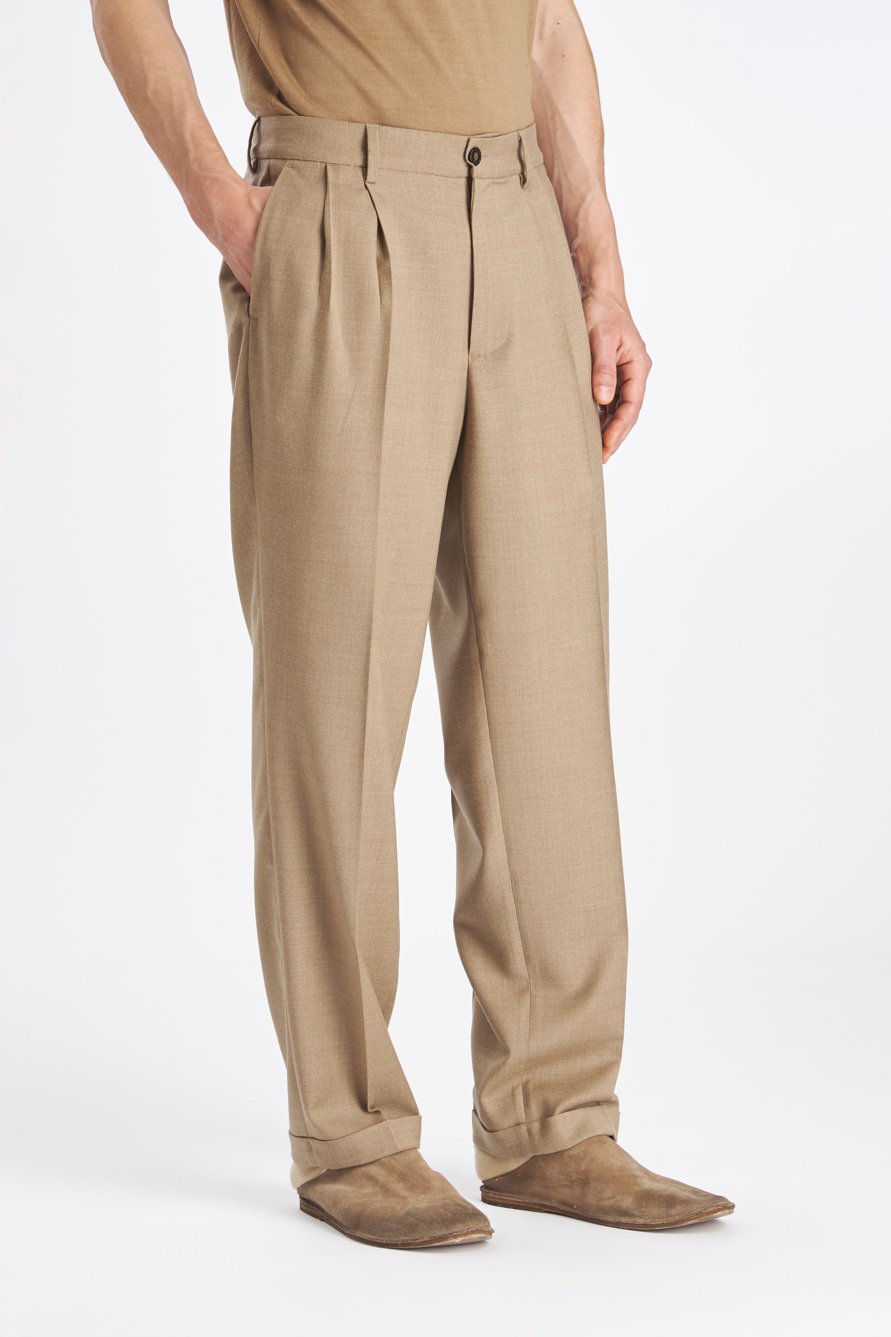 Trousers Drapier Flan Camel