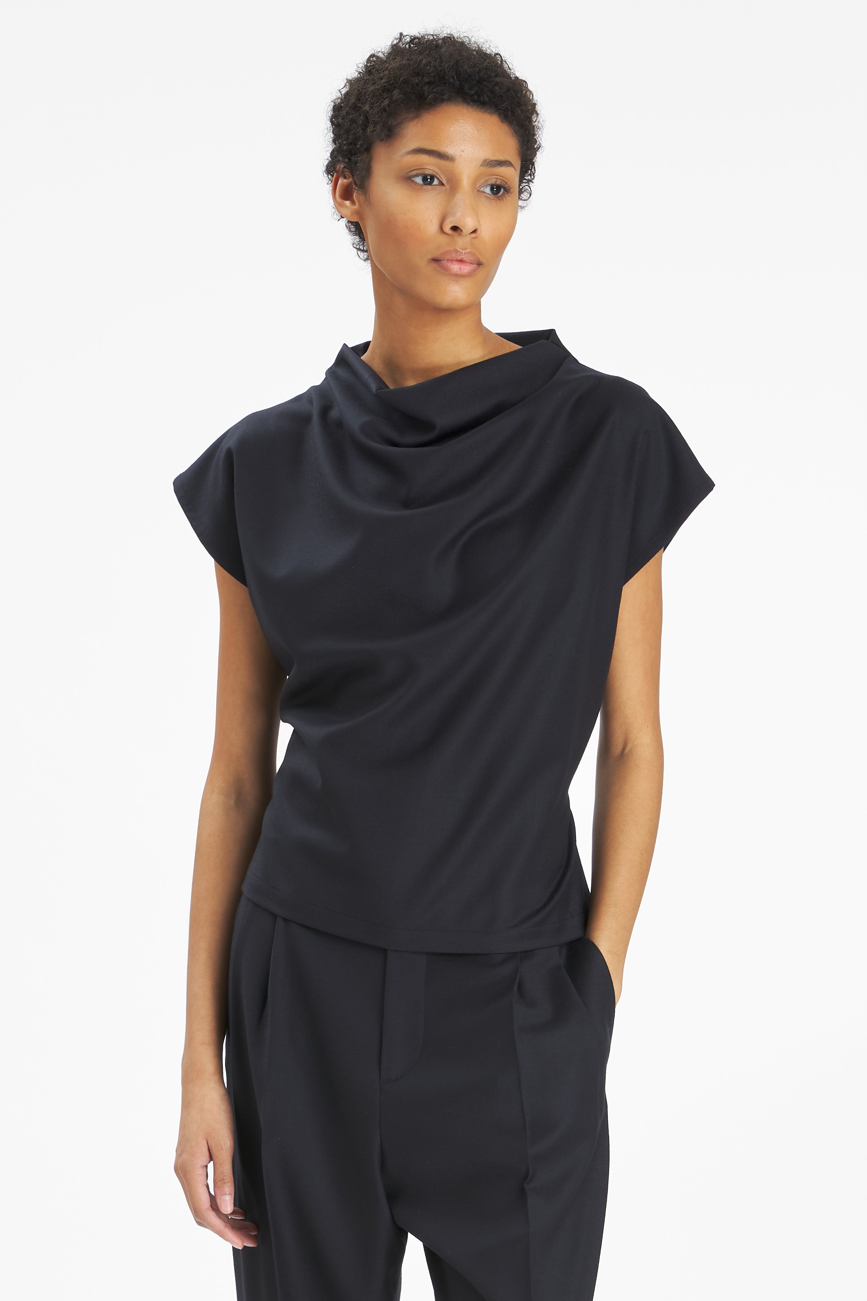 Top Bianchina Flan Navy