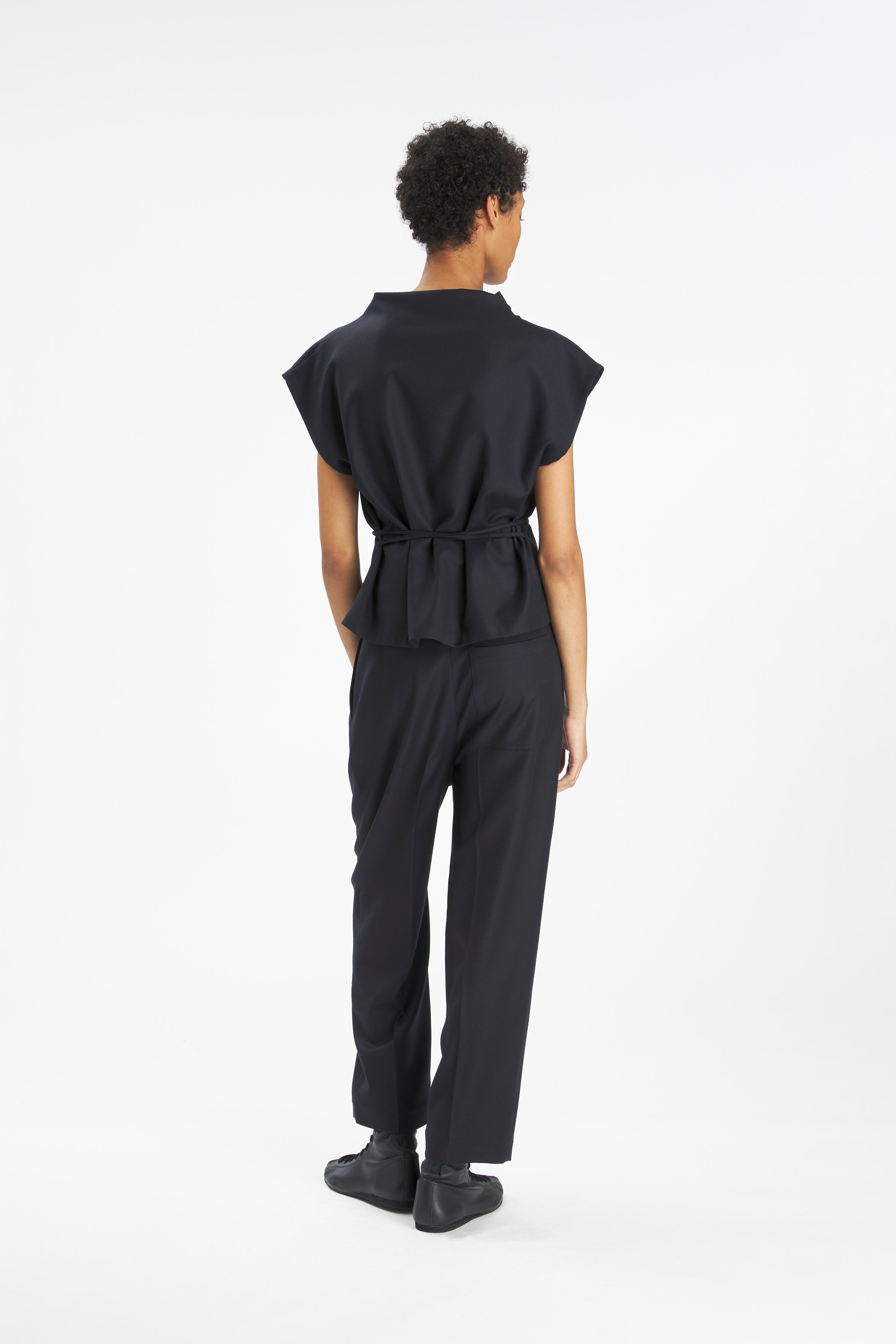 Top Bianchina Flan Navy